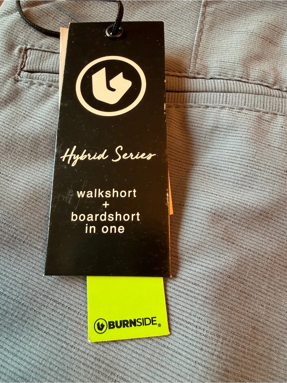 NWT BURNSIDE Hybrid Series Sz 30x18 Walkshort/Boardshort Performance Stretch